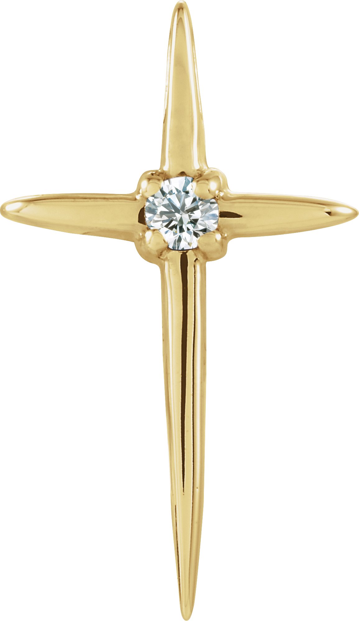 Solitaire Cross Pendant