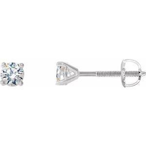 Sterling Silver 1/8 CTW Natural Diamond Cocktail-Style Earrings