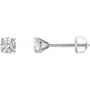 14K White 3/4 CTW Natural Diamond Cocktail-Style Earrings