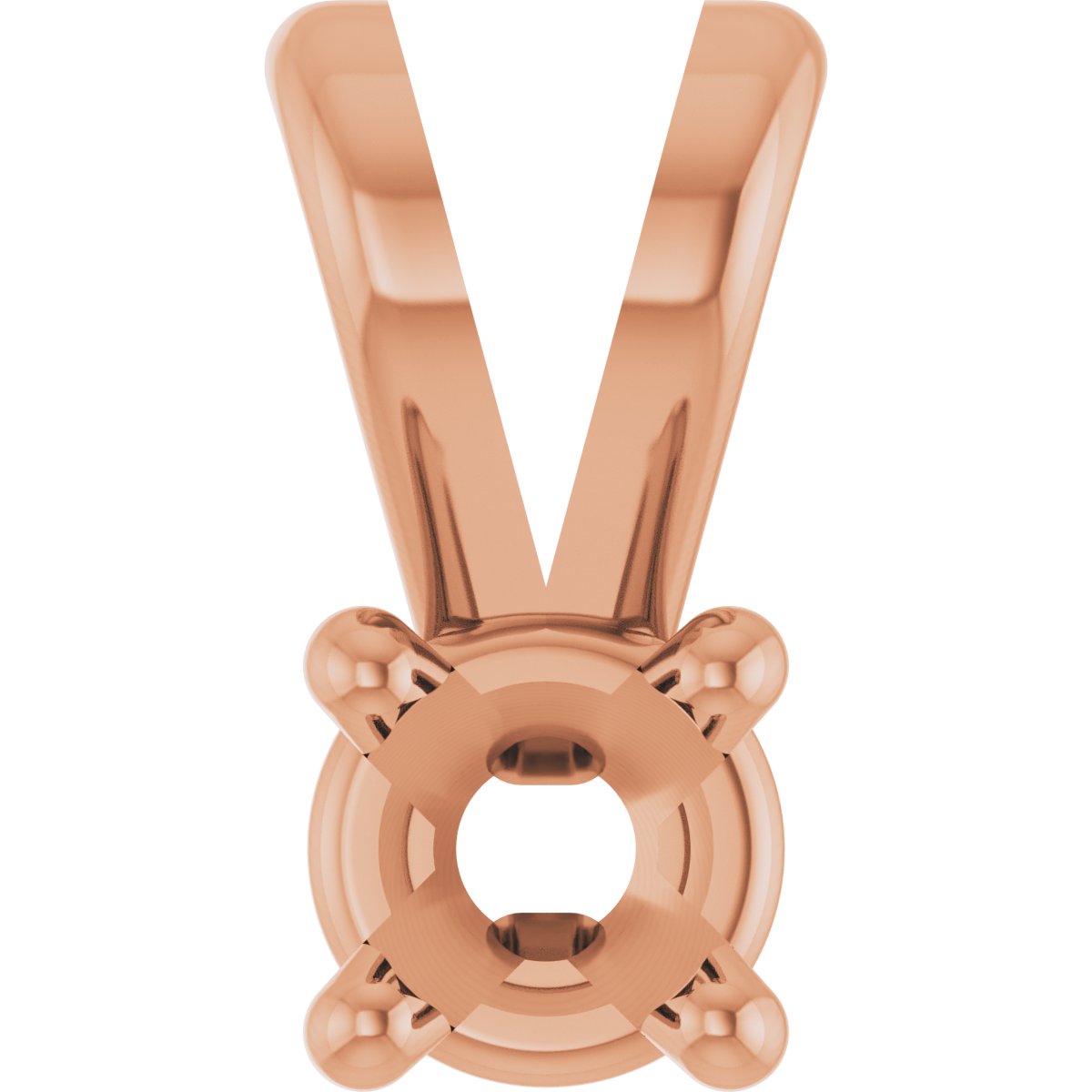 Round 4-Prong Lightweight Pendant