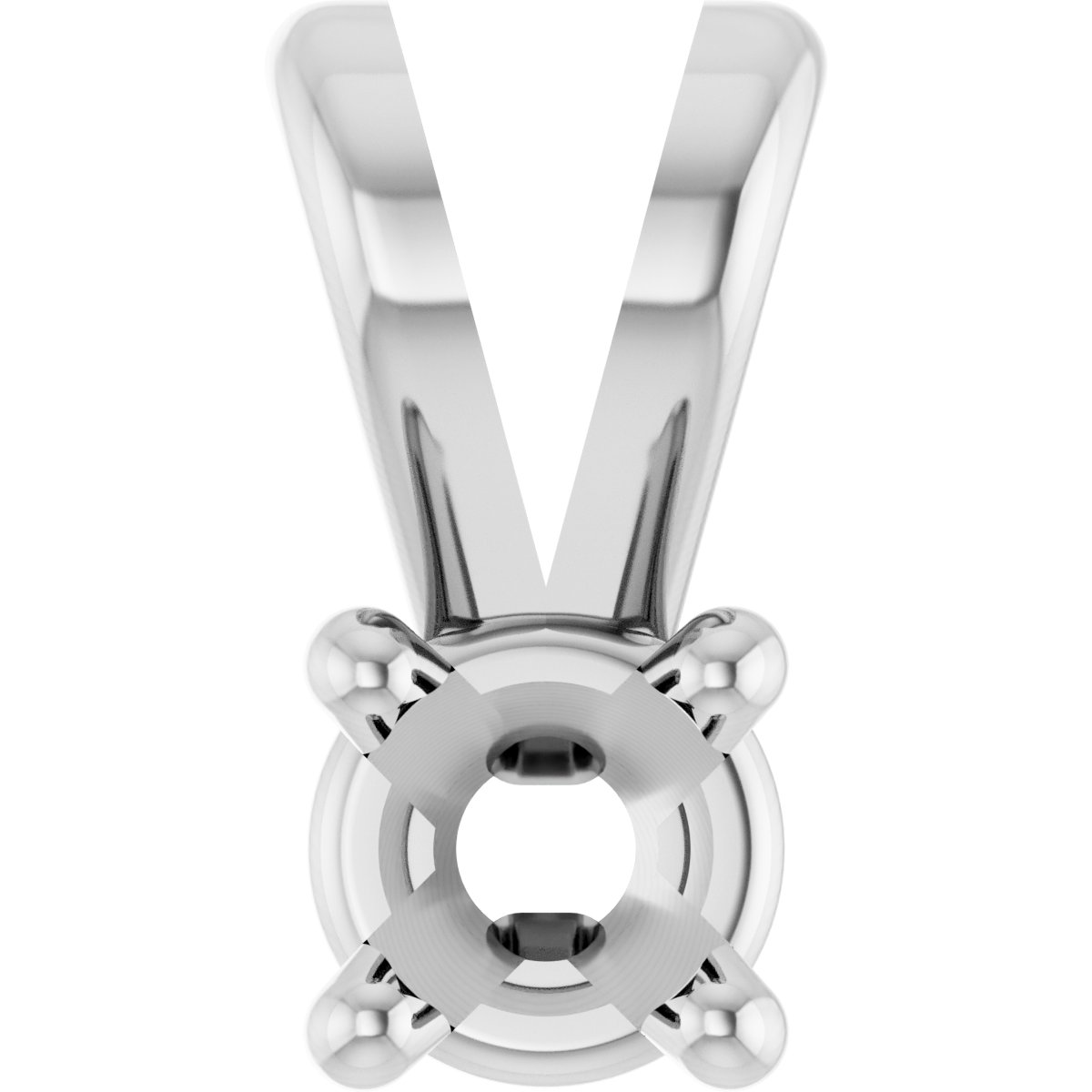 Round 4-Prong Lightweight Pendant