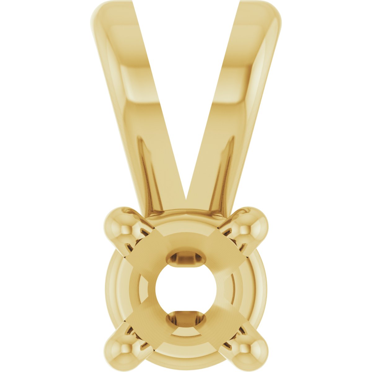 Round 4-Prong Lightweight Pendant