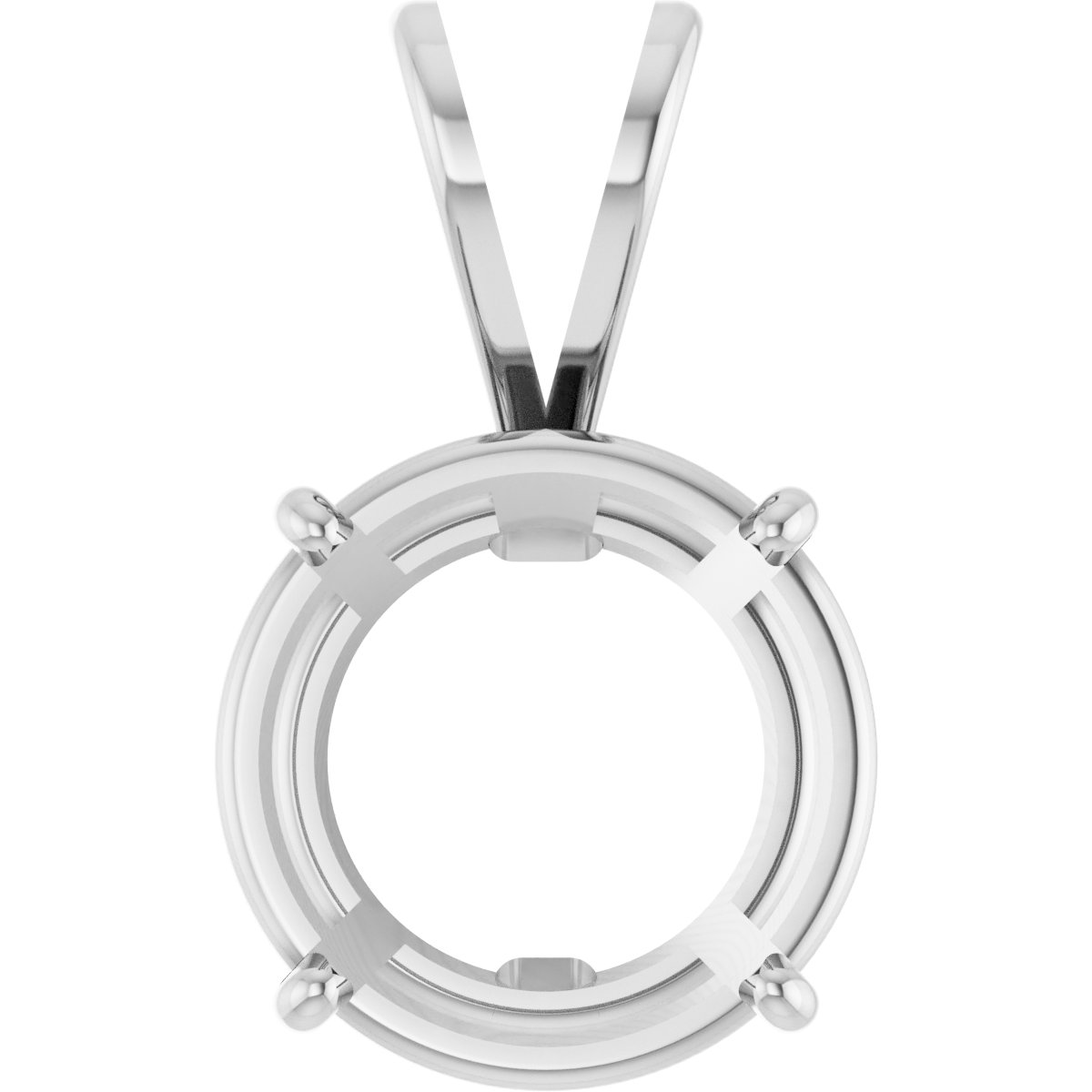 Round 4-Prong Lightweight Pendant