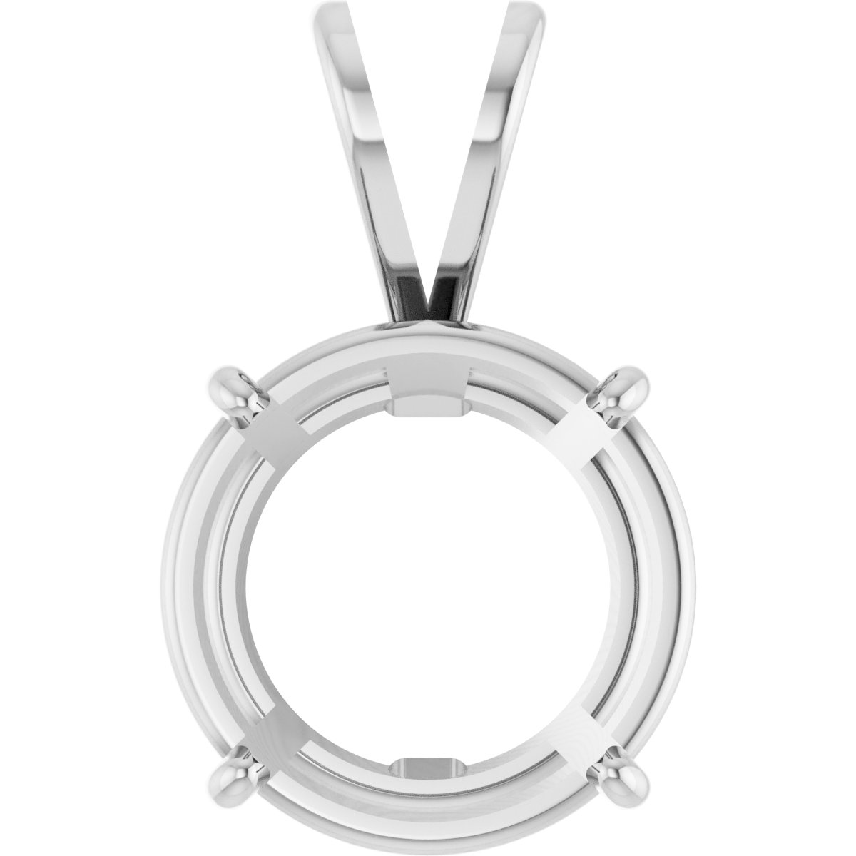 Round 4-Prong Lightweight Pendant
