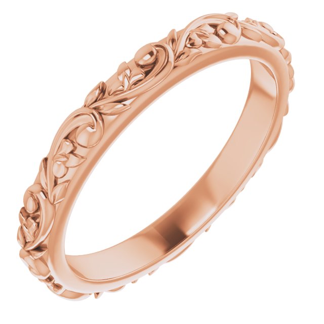 14K Rose Floral-Inspired Band Size 5.5