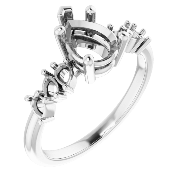 pear shape diamond engagement ring