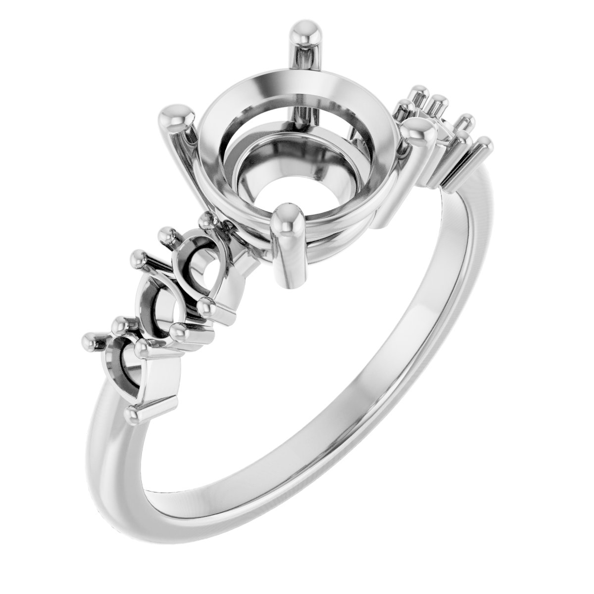 Accented Engagement Ring