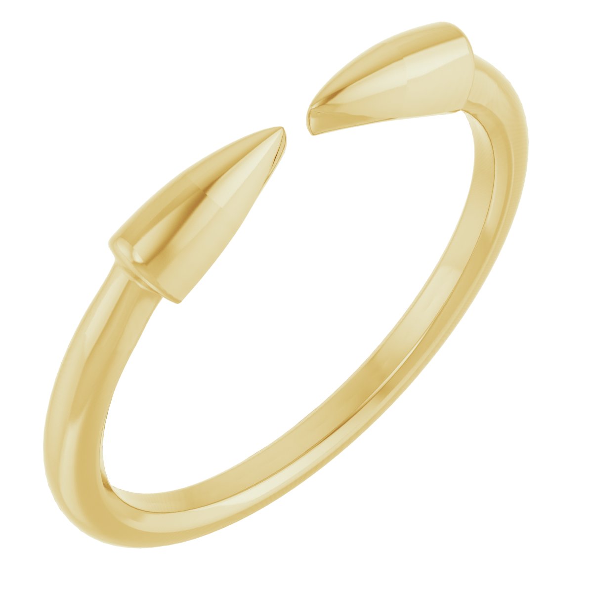 14K Yellow Stackable Spike Ring