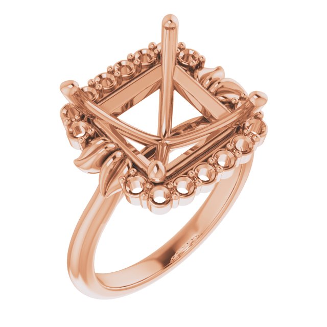Accented Floral Engagement Ring