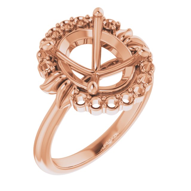 Accented Floral Engagement Ring