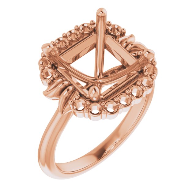 Accented Floral Engagement Ring