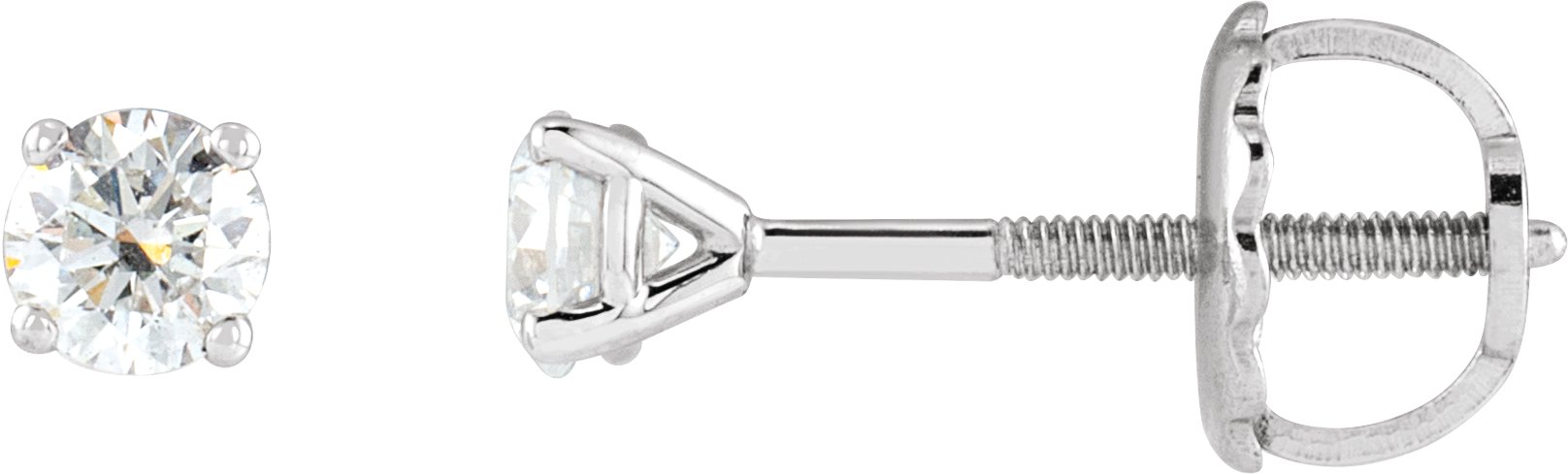 14K White 1/4 CTW Natural Diamond Cocktail-Style Earrings