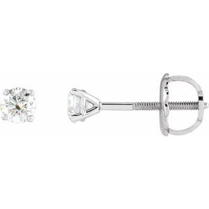 14K White 1/4 CTW Natural Diamond Cocktail-Style Earrings