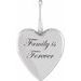 Sterling Silver Family is Forever Heart Charm/Pendant