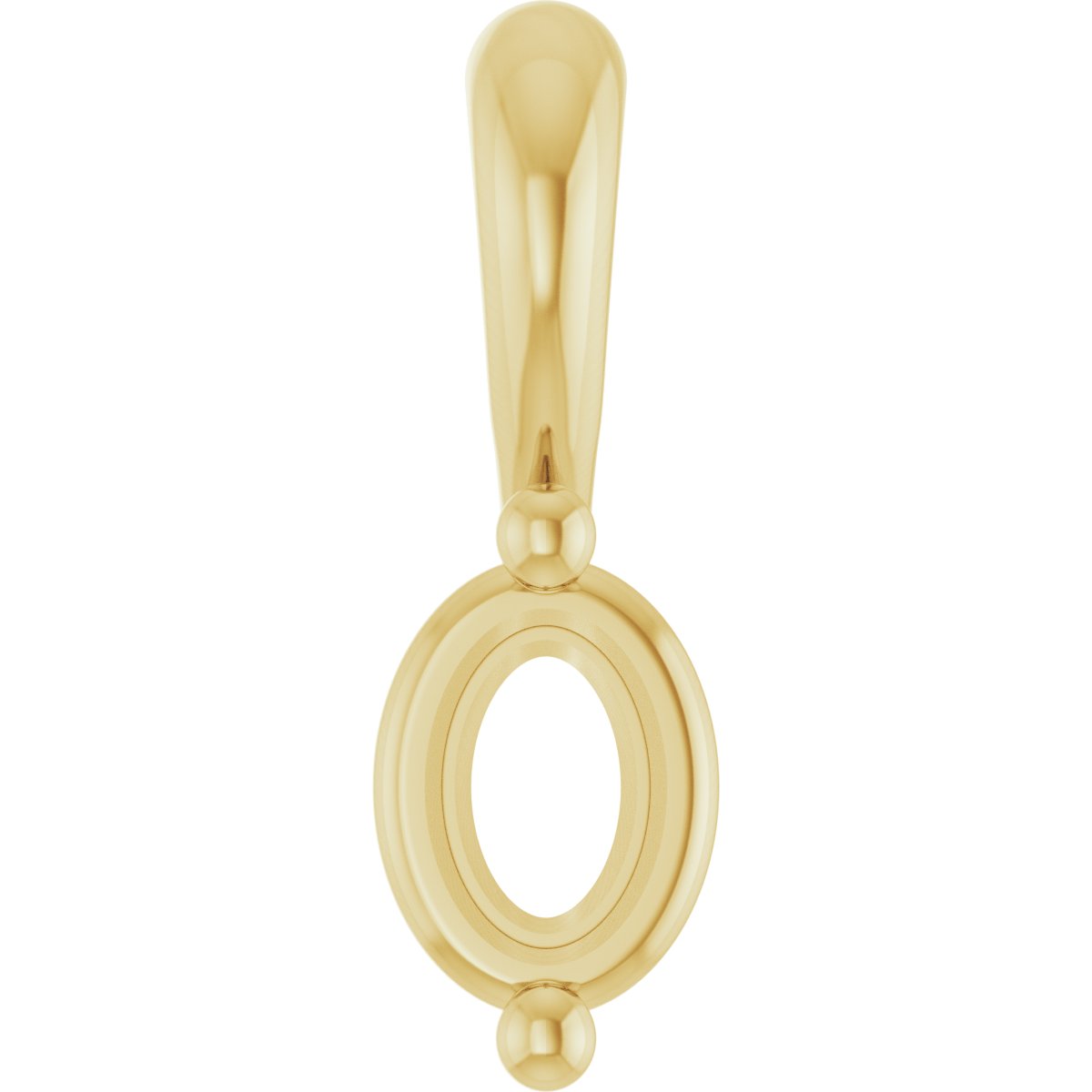 Oval 2-Prong Solitaire Pendant
