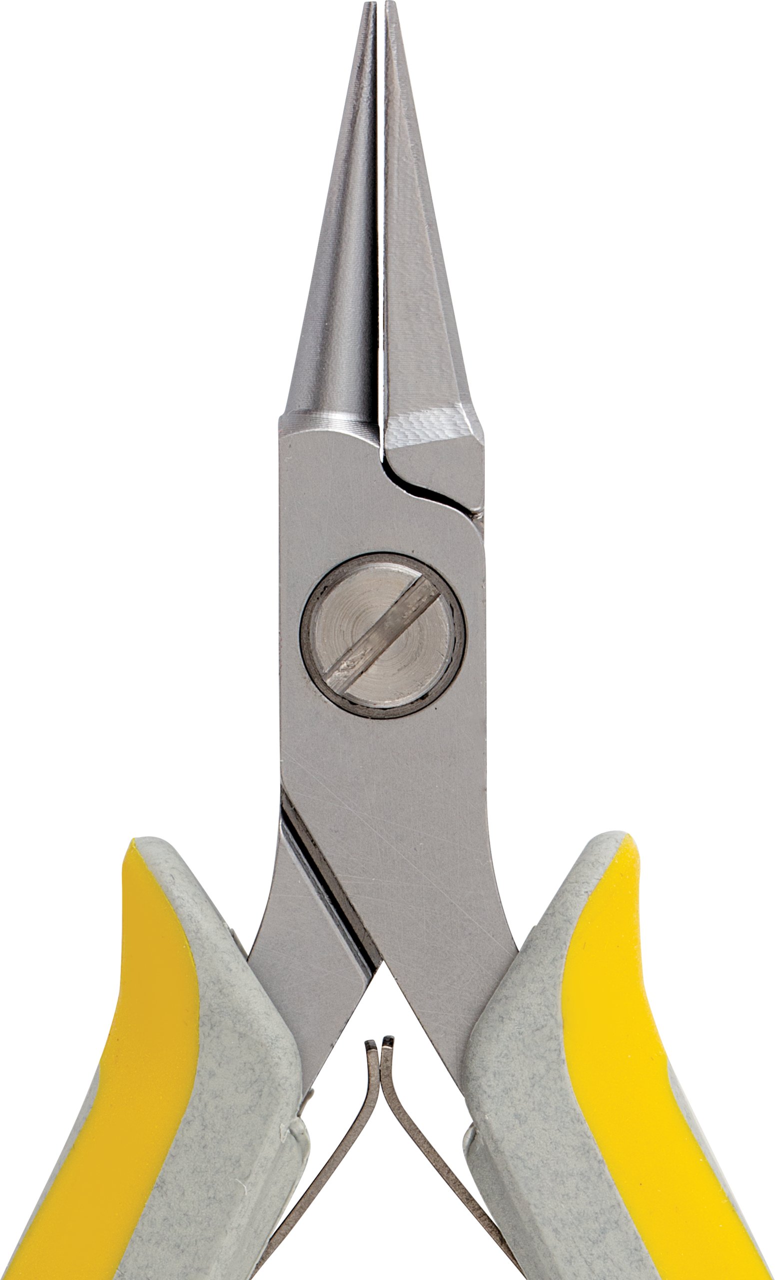 Pliers set, Lindstrom® EX series, flush-cutters / flat-nose / round-nose /  chain-nose, steel / rubber / plastic, yellow and grey, 5 to 5-1/4 inches.  Sold per 4-piece set. - Fire Mountain Gems and Beads