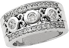 1 CTW Natural Diamond Anniversary Band – 14K White Gold