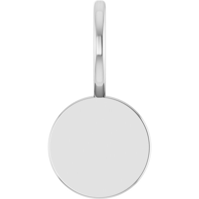 Sterling Silver Engravable Disc Charm/Pendant 