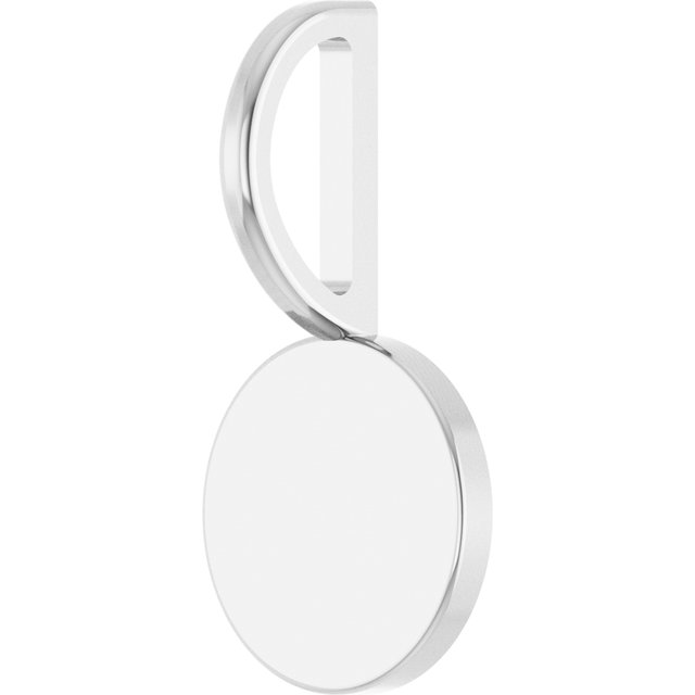 14K White Engravable Disc Charm/Pendant 