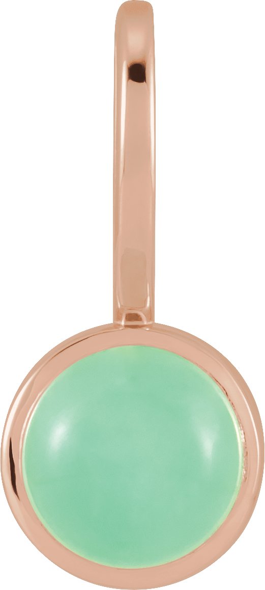 14K Rose Natural Chrysoprase Charm or Pendant Ref 19527441