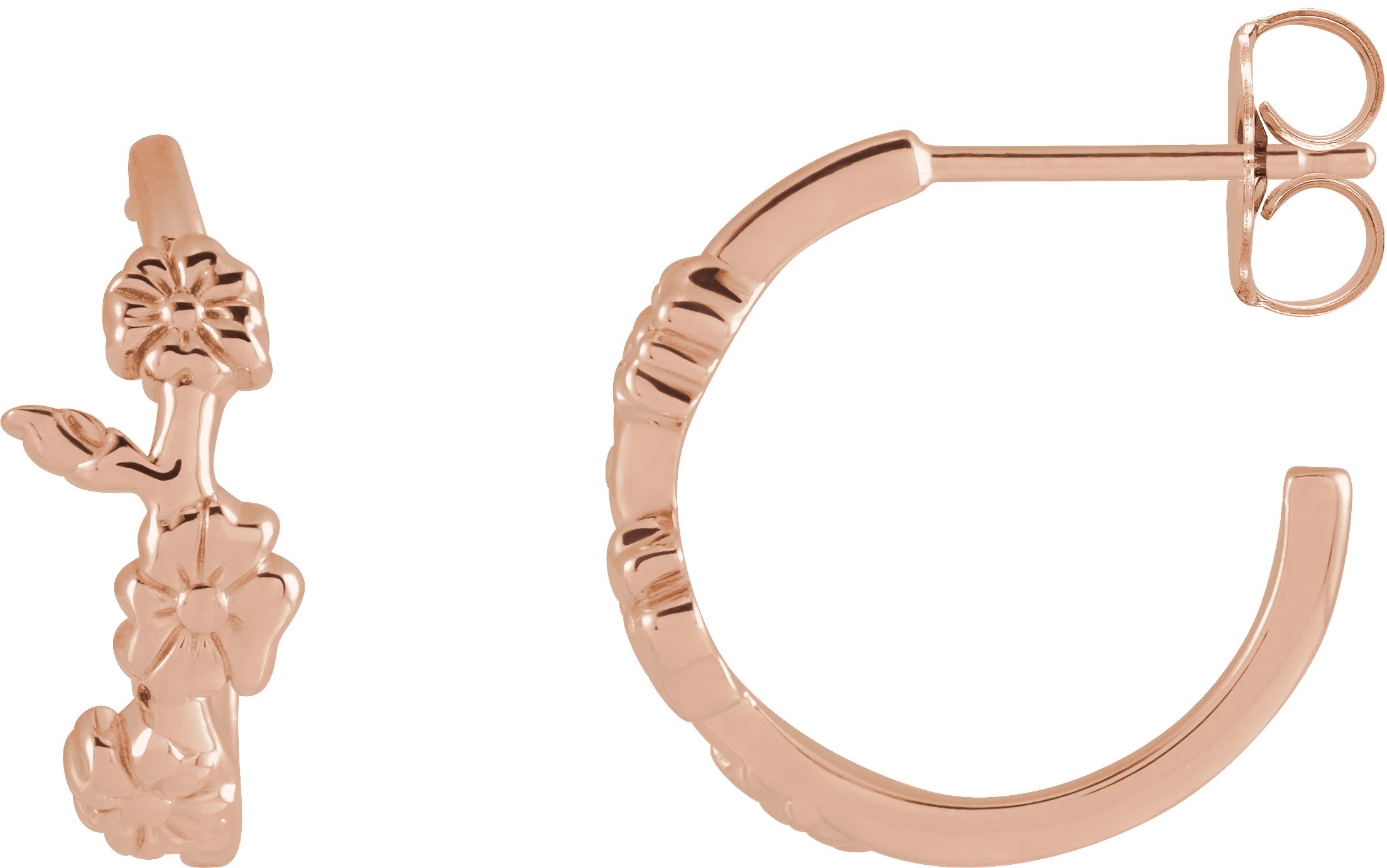 Floral Hoop Earring