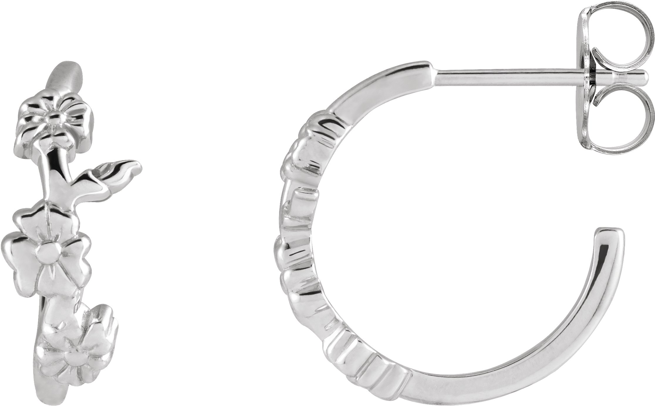 Floral Hoop Earring
