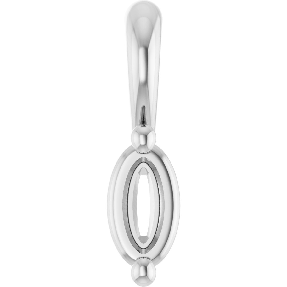 Oval 2-Prong Solitaire Pendant