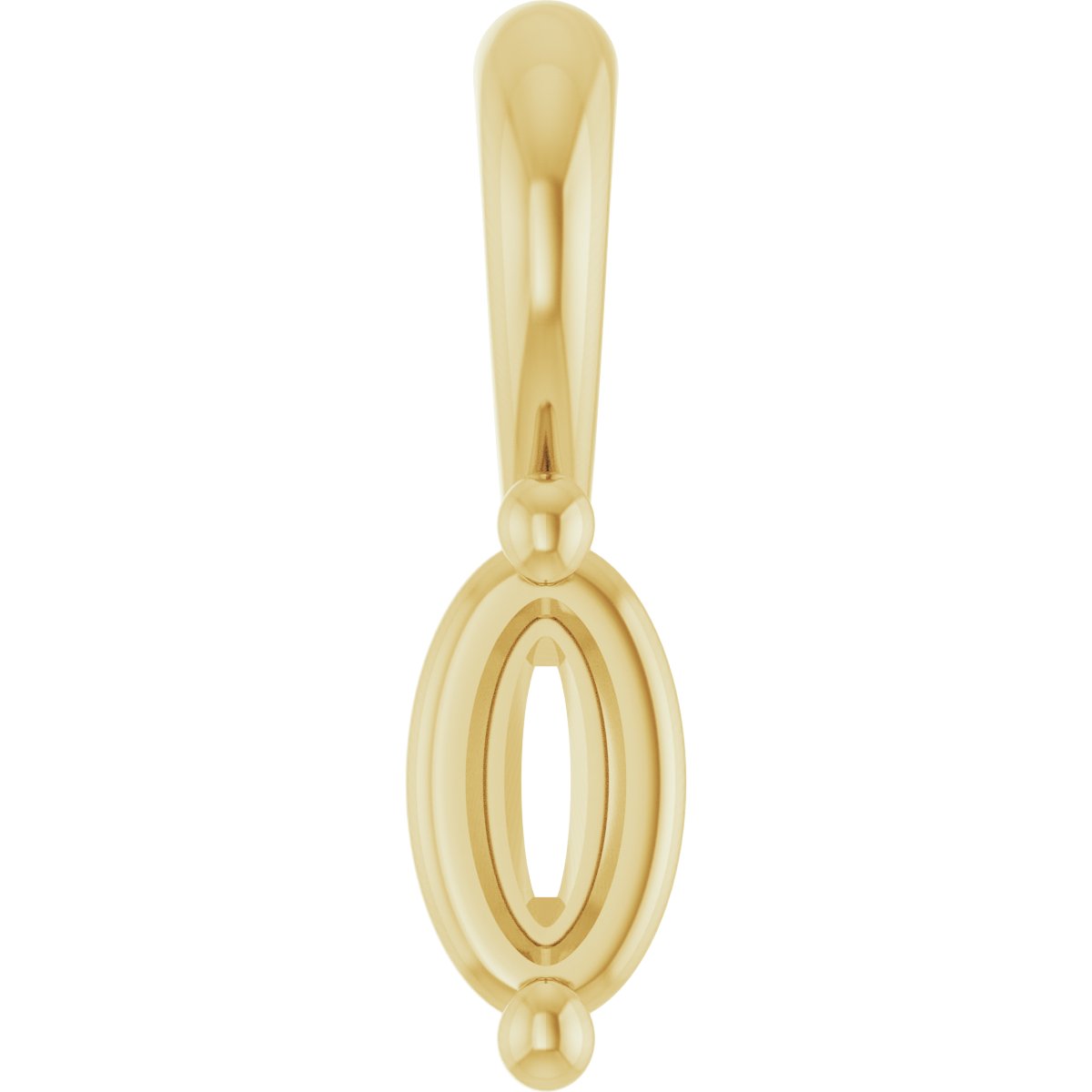 Oval 2-Prong Solitaire Pendant
