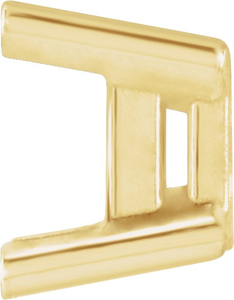 Square 4-Prong Earring Setting