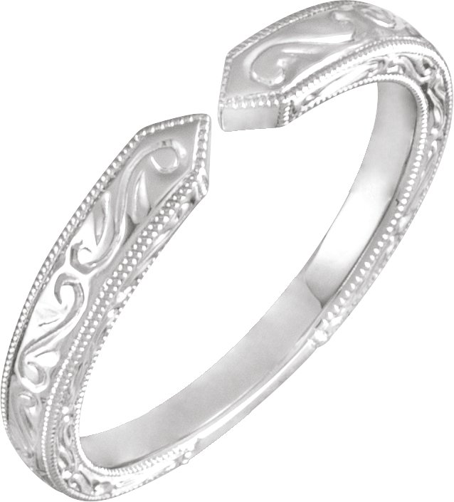 Hand-Engraved Open Shank for 4-Prong or 6-Prong