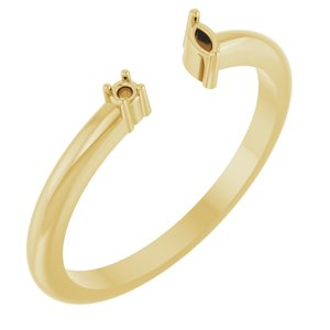 18K Yellow Accented Negative Space Ring Mounting