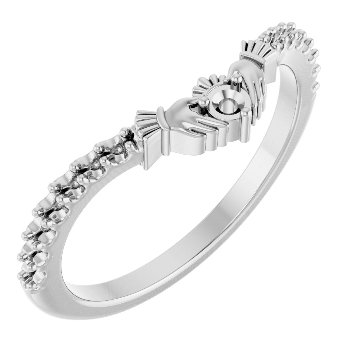 Contour Claddagh Band