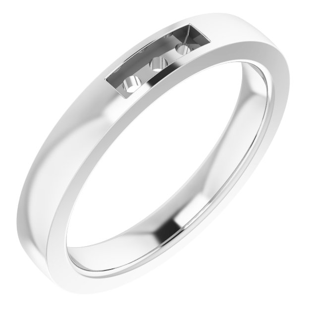 Channel-Set Three-Stone Band