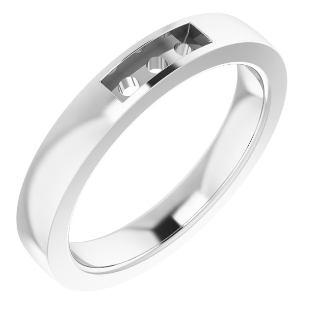 Channel-Set Three-Stone Band