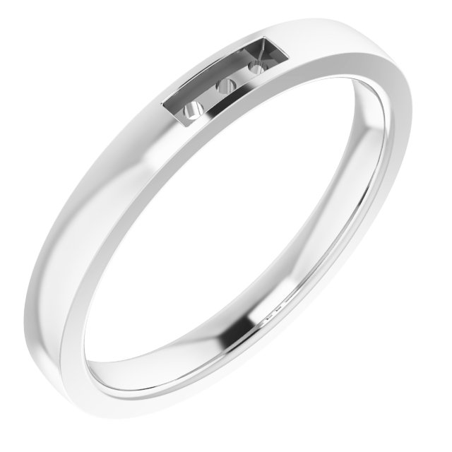 Channel-Set Three-Stone Band