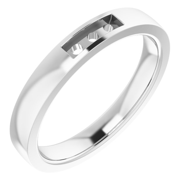 Channel-Set Three-Stone Band