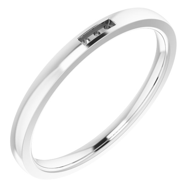 Channel-Set Three-Stone Band
