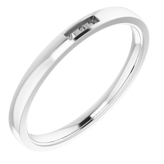 Channel-Set Three-Stone Band