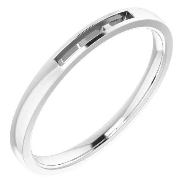 Channel-Set Three-Stone Band