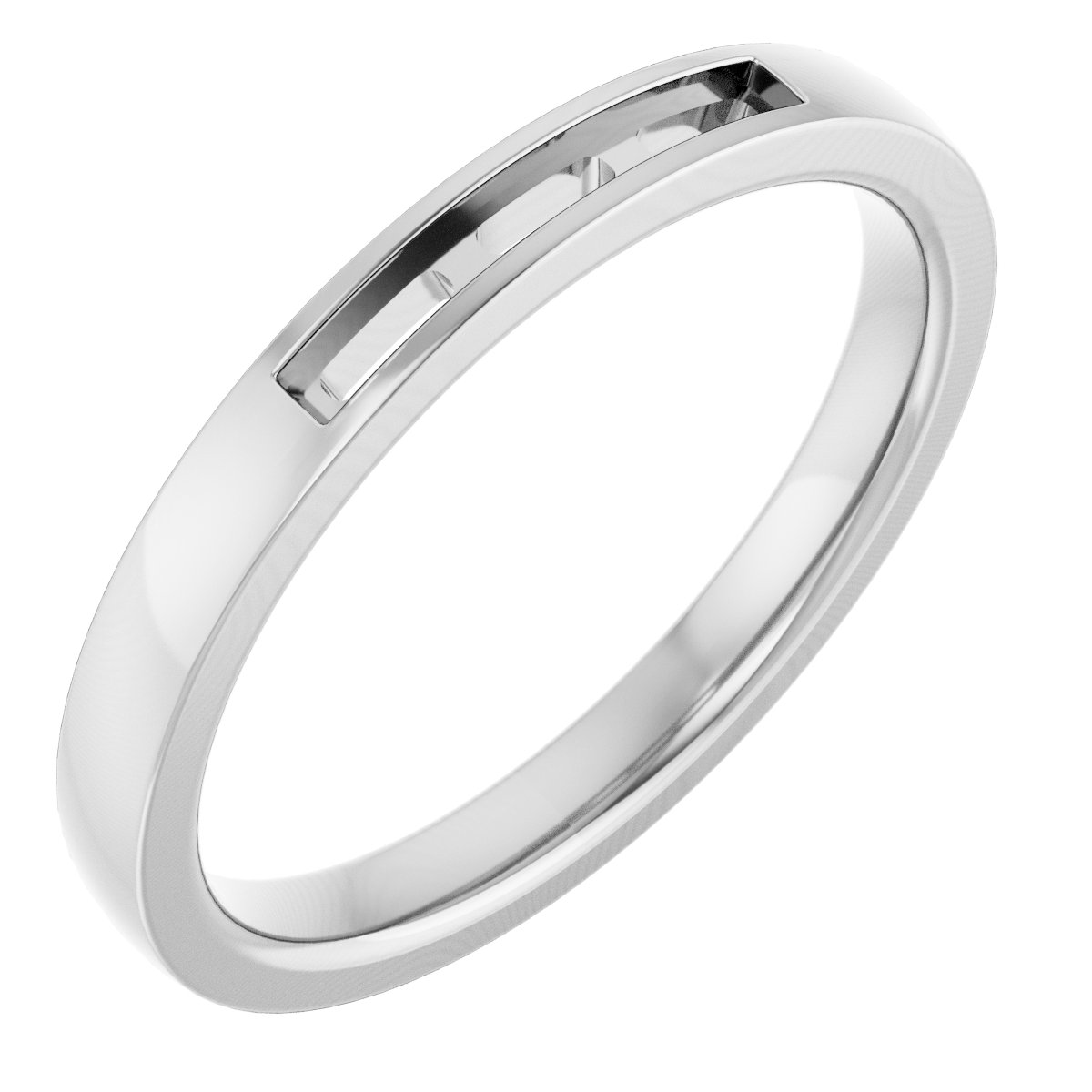 Channel-Set Three-Stone Band