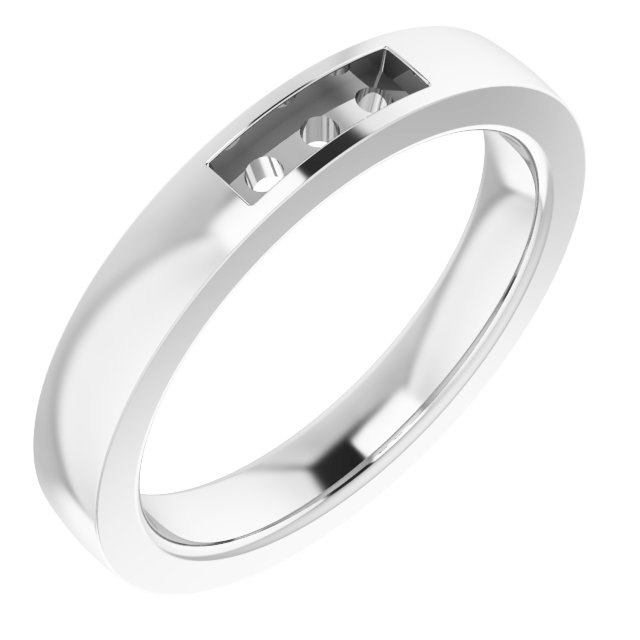 Channel-Set Three-Stone Band