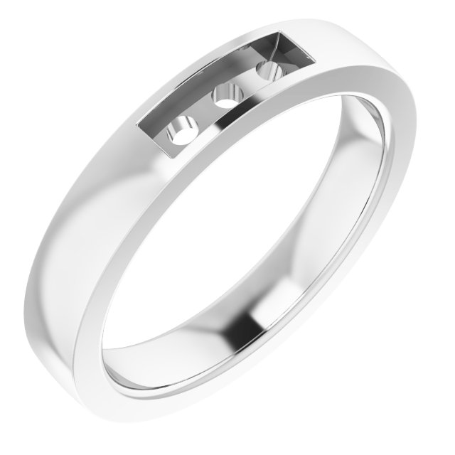 Channel-Set Three-Stone Band