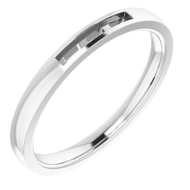 Channel-Set Three-Stone Band