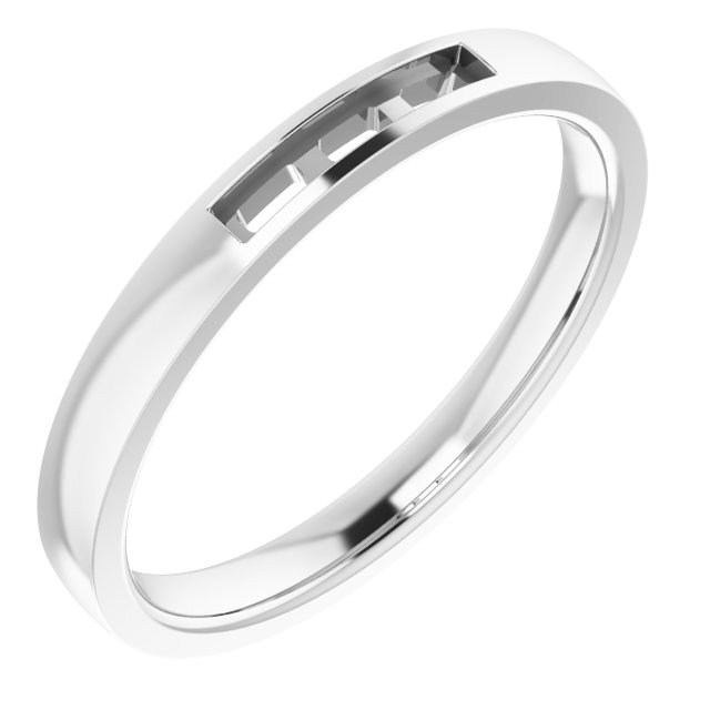 Channel-Set Three-Stone Band