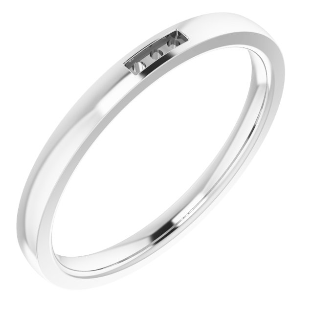 Channel-Set Three-Stone Band