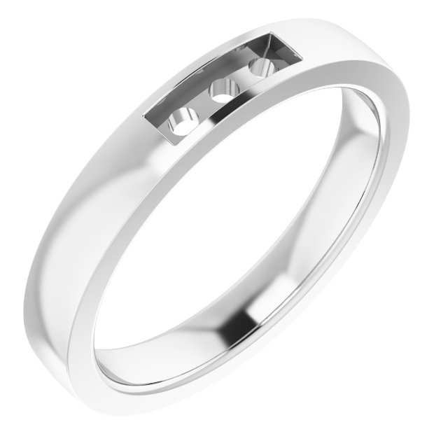 Channel-Set Three-Stone Band