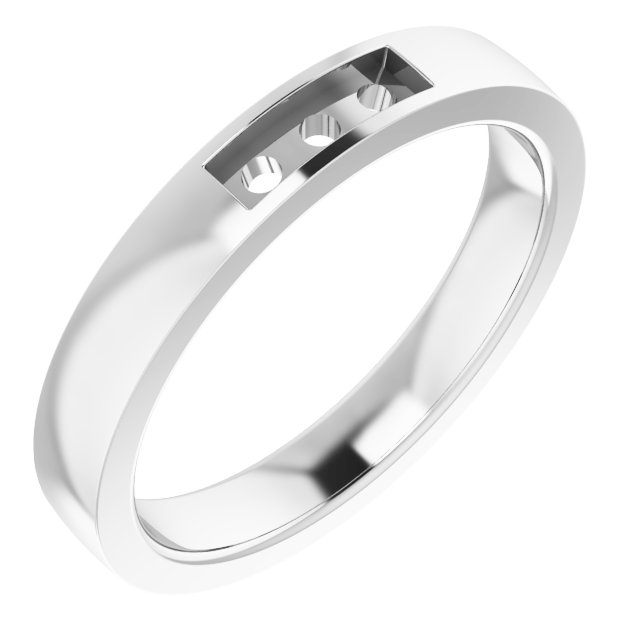 Channel-Set Three-Stone Band