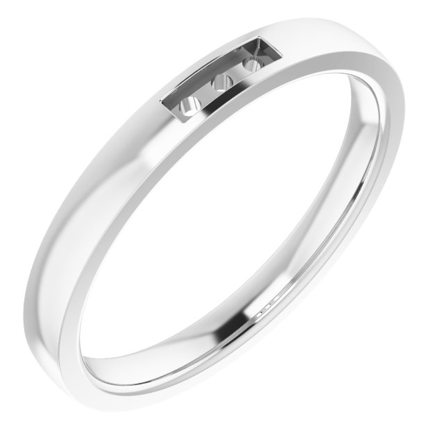 Channel-Set Three-Stone Band