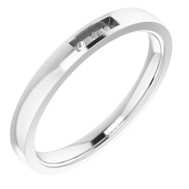 Channel-Set Three-Stone Band