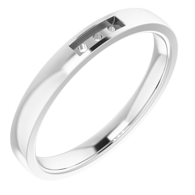 Channel-Set Three-Stone Band